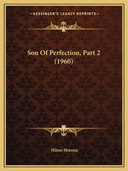 Paperback Son Of Perfection, Part 2 (1960) Book