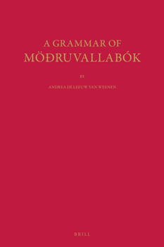Hardcover A Grammar of Möðruvallabók Book