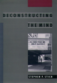 Hardcover Deconstructing the Mind Book