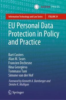 Hardcover EU Personal Data Protection in Policy and Practice Book