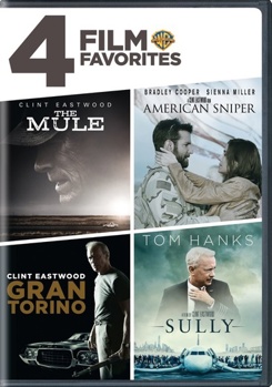 DVD 4 Film Favorites: The Mule / Gran Torino / American Sniper / Sully Book