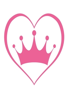 Crown with heart white Version: Dot Grid 6x9 Dotted Bullet Journal and Notebook 120 Pages for girls and women