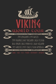Viking World Tour: Notebook 6x9 Dotgrid White Paper 118 Pages - Viking Pagan - Runes