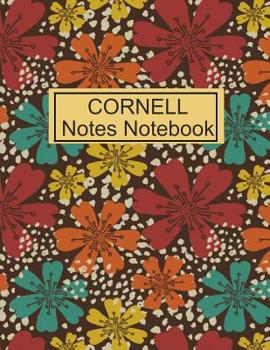 Cornell Notes Notebook: Floral Print | Cornell Style Note Taking System | 8 1/2" x 11 Composition College Ruled Paper
