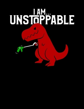 Paperback I Am... Unstoppable: Cute & Funny I Am Unstoppable T-Rex Dinosaur Pun Blank Anime Manga Comic Book Notebook (130 Comic Template Pages, 8.5" Book