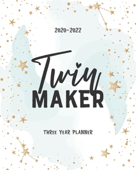 Paperback Twin Maker: 2020-2022 Planner Daily Agenda Three Years Monthly View Notes To Do List Federal Holidays Password Tracker Schedule Lo Book
