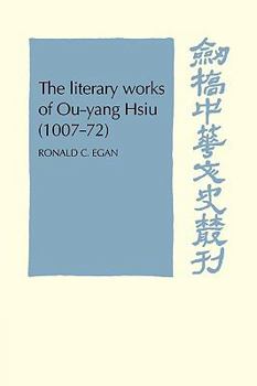 Paperback The Literary Works of Ou-Yang Hsui (1007-72) Book