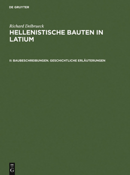 Hardcover Baubeschreibungen. Geschichtliche Erläuterungen [German] Book