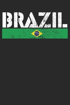 Paperback Notebook: Brazil Gift Dot Grid 6x9 120 Pages Book