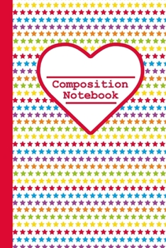Paperback Composition Notebook: Multi Bright Stars Print, 100 Pages, 6x9 inch, college ruled. Book