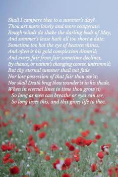 Paperback Sonnet 18: The Sonnets by William Shakespeare Journal Book