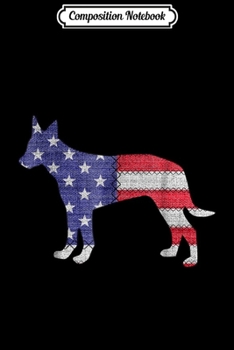 Paperback Composition Notebook: Patriotic DUTCH SHEPHERD American Flag Embroidery Journal/Notebook Blank Lined Ruled 6x9 100 Pages Book