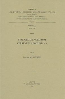 Paperback Bibliorum Sacrorum Versio Palaeonubiana [Latin] Book