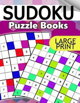 Paperback Sudoku Puzzle Books LARGE Print: The Huge Book of Medium to Hard Sudoku Challenging Puzzles [Large Print] Book