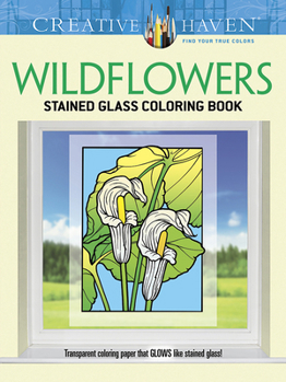 Paperback Creative Haven Wildflowers Stained Glass Coloring Book