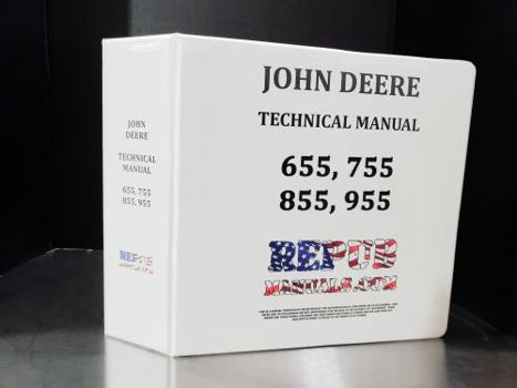 Ring-bound John Deere 855 Compact Utility Tractor Technical Service Repair Manual Book
