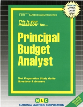 Spiral-bound Principal Budget Analyst: Passbooks Study Guide Book