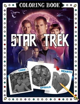 Paperback Star Trek Coloring Book: Lines Spirals And Hearts Book