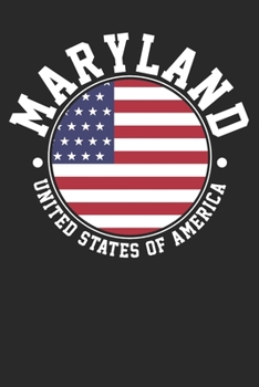 Paperback Notebook: Maryland Dot Grid 6x9 120 Pages Book