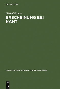 Hardcover Erscheinung Bei Kant: Ein Problem Der Kritik Der Reinen Vernunft [German] Book