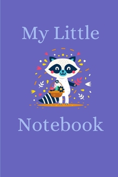 My Little Notebook: Small Purple Raccoon Themed College Ruled Notebook