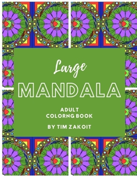 Paperback Large Mandala Adult Coloring Book