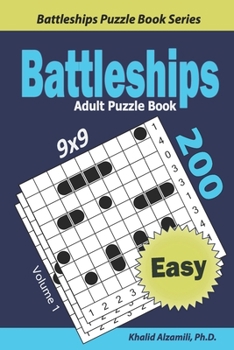 Paperback Battleships Adult Puzzle Book: 200 Easy (9x9) Puzzles Book