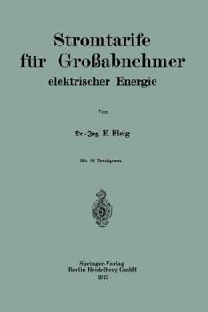 Paperback Stromtarife Für Großabnehmer Elektrischer Energie [German] Book