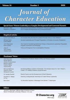 Paperback Journal of Character Education Vol 16 Issue 1 Book