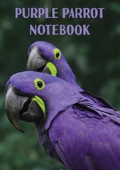 Paperback Purple Parrot A5 Lined Notebook Book