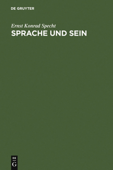 Hardcover Sprache und Sein [German] Book