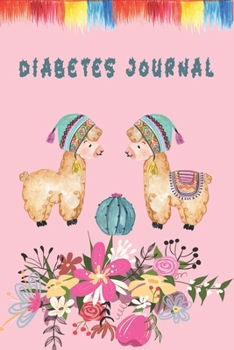 Paperback Cute Boho Llama Diabetes Journal Log Book: Food and Blood Sugar Tracker Journal, Notebook for Diabetics - Glucose, Blood Sugar Log for Llama Lovers Book