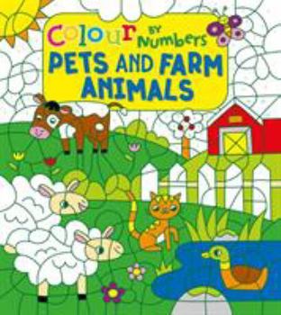 Paperback Colour By Numbers Pets & Farm Animals Book