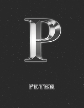 Peter: 2 Year Weekly Planner with Note Pages (24 Months) | Silver Effect Personalized Custom Letter P Initial First Name | 2020 - 2021 | Week Planning ... | Plan Each Day, Set Goals & Get Stuff Done