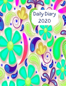Paperback Daily Diary 2020: Day to a page planner with hourly appointment slots to write in. Space for notes, shopping & to do list on each page. Book