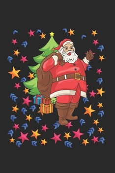 Paperback Christmas Santa Stars Notebook: Graph Paper Journal 6x9 - 120 Pages Book