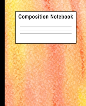 Paperback Composition Notebook: Orange & Yellow Pastel Book