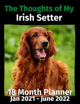 Paperback The Thoughts of My Irish Setter: 18 Month Planner Jan 2021-June 2022 Book