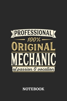 Professional Original Mechanic Notebook of Passion and Vocation: 6x9 inches - 110 dotgrid pages • Perfect Office Job Utility • Gift, Present Idea