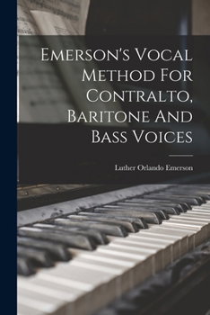 Paperback Emerson's Vocal Method For Contralto, Baritone And Bass Voices Book