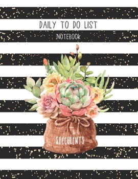 Daily To Do List Notebook: Watercolor Succulents | Hourly Planner | Daily Task Journal | Personal Planner | Schedule Appointment Book | Daily Food ... Organizer (Daily To Do List Planner)