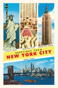 Paperback Vintage Journal Scenes, Greetings from New York City Book