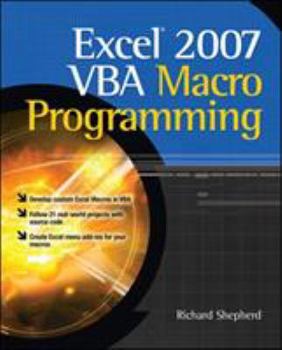 Paperback Excel 2007 VBA Macro Programming Book