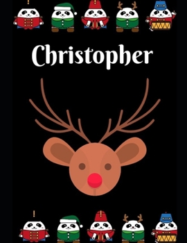 Christopher: Notebook Perfect for Gifts. Merry & Bright-Festive As Fuck secret santa Ralph olivia Bitch Jingle Balls Unicorn Valaries White Christmas Family Gifts For Mom Sis Women Girlfriend Aunty Gr