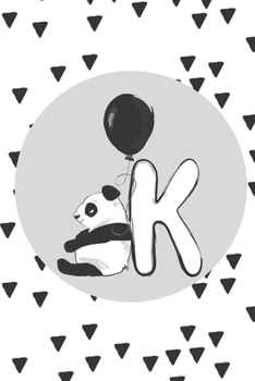 Paperback K: Initial K Monogram Notebook Journal Gift Cute Panda character design Book