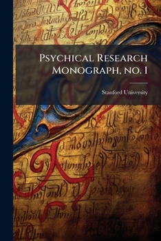 Paperback Psychical Research Monograph, no. 1 Book