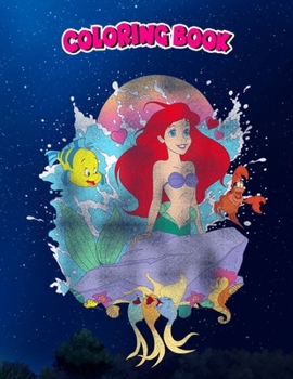 Paperback Coloring Book: The Little Mermaid Ariel Splash, Children Coloring Book, 100 Pages to Color Book