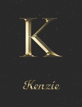 Paperback Kenzie: 1 Year Daily Planner (12 Months) - Yellow Gold Effect Letter K Initial First Name - 2020 - 2021 - 365 Pages for Planni Book