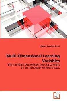 Paperback Multi-Dimensional Learning Variables Book