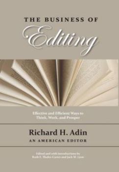 Paperback The Business of Editing Book